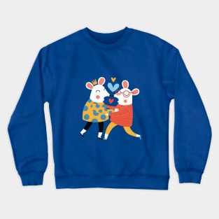 mice kissing Crewneck Sweatshirt